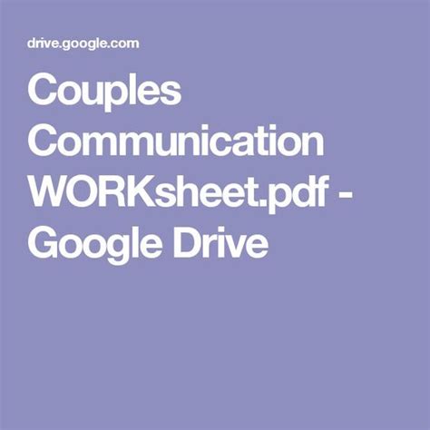 Madamedreamer Write It Out Couples Communication Worksheet Couples