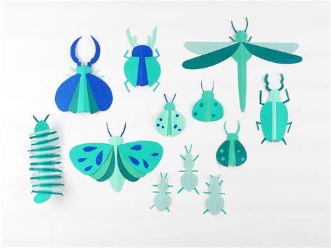 Diy Paper Insects And Beetles Mobile Insect Crafts Paper Decorations