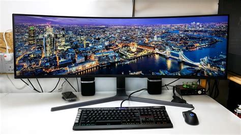 Samsungs Chg90 49 Inch Super Ultra Wide Gaming Monitor With Images