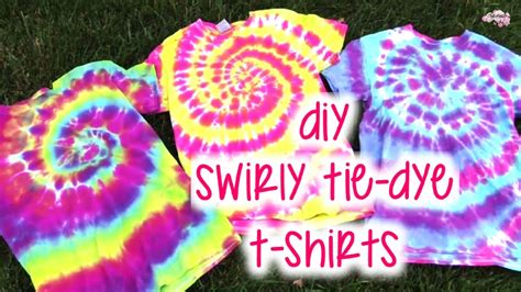 With cute little pom po. DIY Swirly Tie-Dye T-Shirts | How To | Tutorial - YouTube
