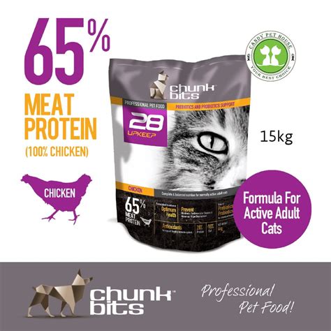 Chunkbits Upkeep 28 Chicken Cat Food 15kg Shopee Malaysia