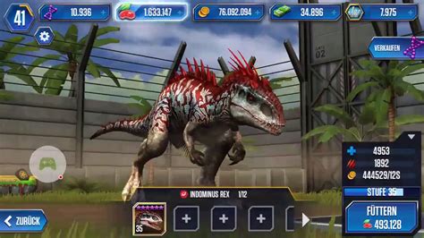 Jurassic World The Game Indominus Rex Level 40 Youtube