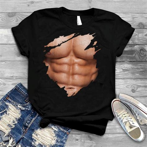 Chest Six Pack Abs Muscles Bodybuilder T Shirt