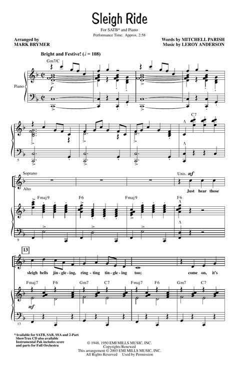 Leroy Anderson Sleigh Ride Sheet Music Notes Chords Download Printable Guitar Tab Single