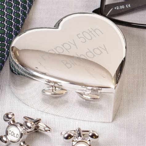 Personalised Silver Plated Heart Keepsake Box By Dibor
