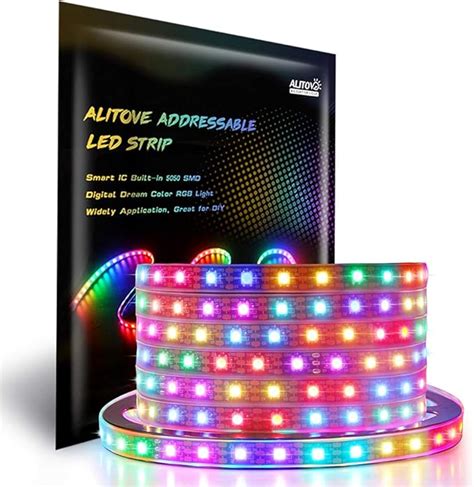 String And Fairy Lights Ws2812b 5050 Rgb Led Strip 5m 150 300 Leds 144