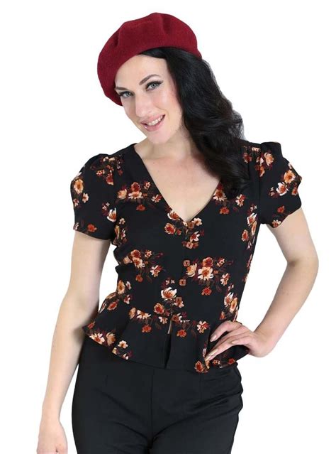 Chemisier Blouse Top Pin Up Rockabilly Retro Hell Bunny Orla