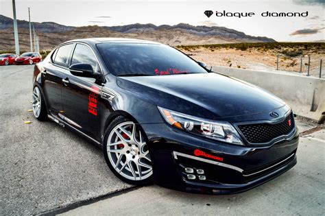Eye Catching Black Debadged Kia Optima With Red Accents — Gallery