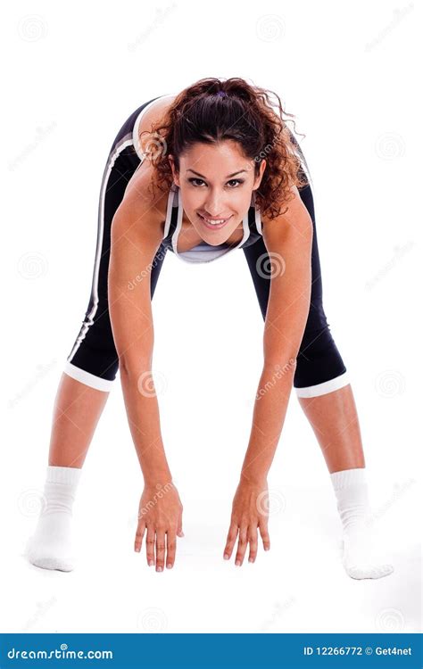 Women Bending Down And Doing Her Excercise Stock Photo Image Of Human
