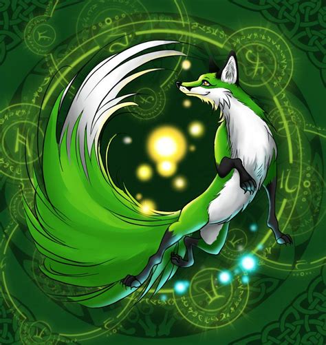 Green Magic By Greenamb In 2023 Green Magic Fox Art Creature Art