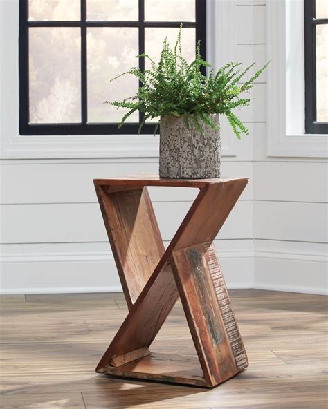 Lily Geometric Accent Table Natural Coaster Fine Furniture