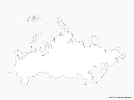 Blank Outline Map Russia
