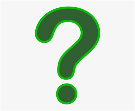 People With Questions Marks Clipart Green Question Mark Png PNG Image