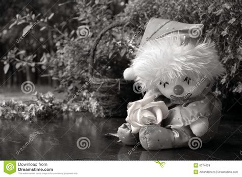 Clown Doll With A Rose Stock Image Image Of Sweet Doll 6074629