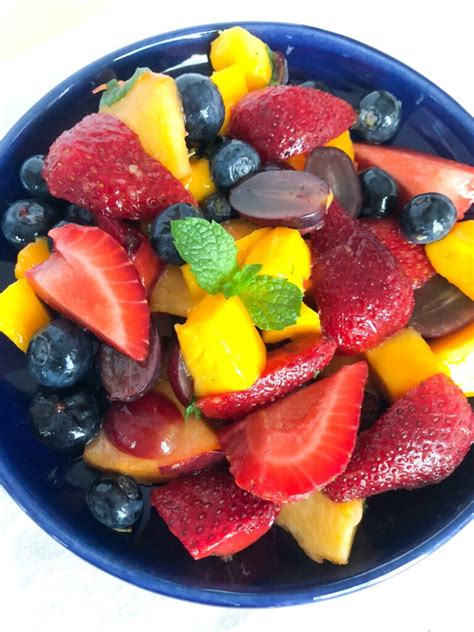 Easy Summer Fruit Salad With Honey Mint Dressing The Kitchen Docs