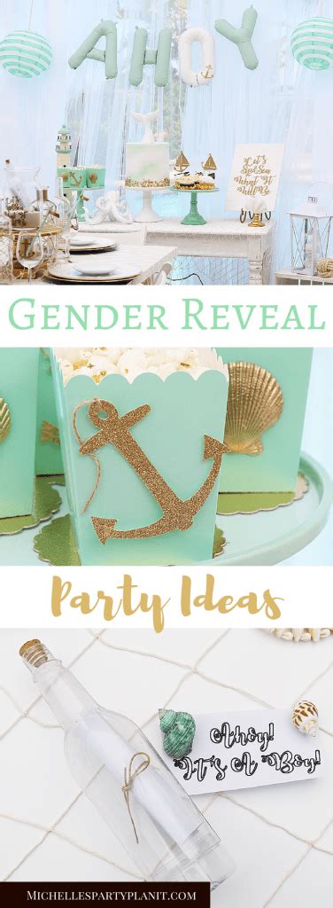 Let S Sip And Sea What It Will Be Gender Reveal Party With Cricut Michelle S Party Plan It