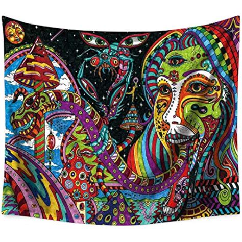 3rd Eye Psychedelic Art Decor Throw Wall Tapestry Dmt Trip Hippie Cloth