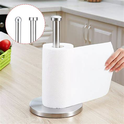 Modern Stand Up Paper Towel Holder Easy One Handed Tear Kitchen Paper