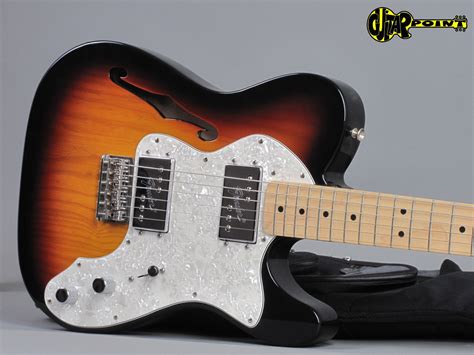 Fender Classic Series 72 Telecaster Thinline 3 Tone Sunburst Guitarpoint