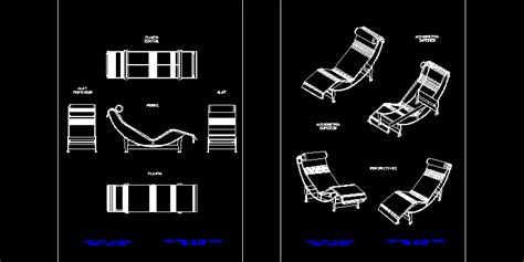 Le Corbusier Chair 2d Dwg Block For Autocad • Designscad