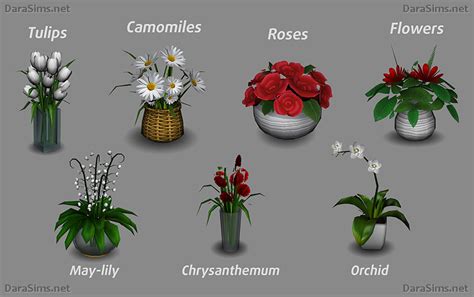 Flower Set For The Sims 4