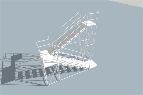 Scaffold Stair Tower Layher Multidirectional Scaffolding 3d Model 15