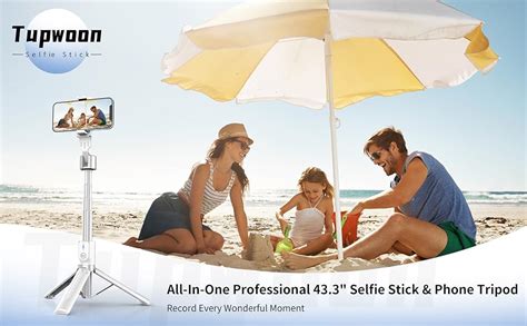Tupwoon Professional Selfie Stick Phone Tripod Portable Aluminum Alloy Bluetooth Selfie