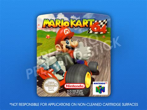 N64 Mario Kart 64 Pal Label Retro Game Cases