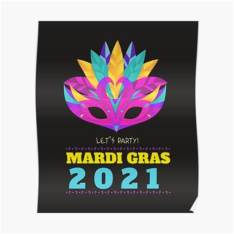 🎉👻 tune into soulard mardi gras live from the graveyard now! Poster: Karneval | Redbubble