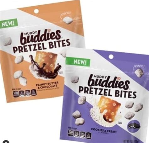 new muddy buddies pretzel bites should be out any day now if not already at convenience stores