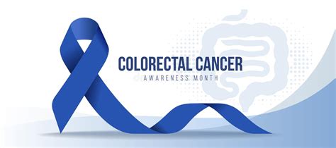Colorectal Cancer Awareness Month Dark Blue Ribbon Awareness Sign On