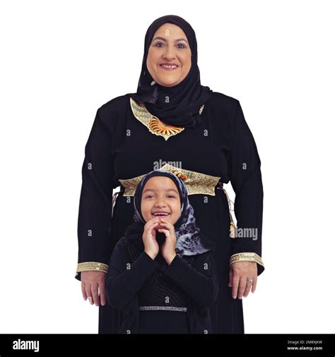Islam Smile And Portrait Of Mother And Child Happy In Hijab Together