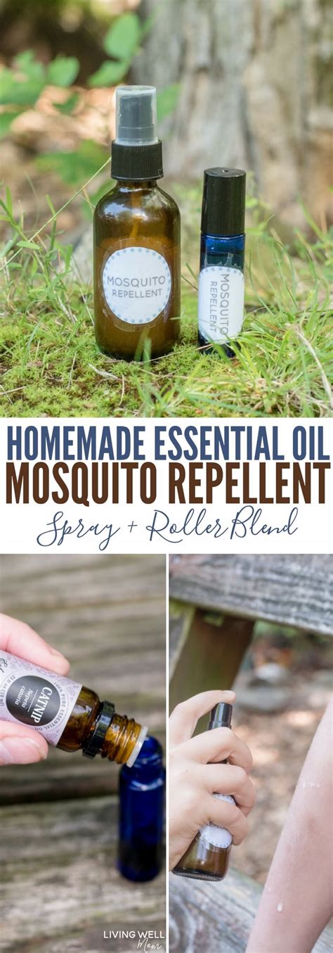 Homemade Essential Oil Mosquito Repellent Spray Roller Blend