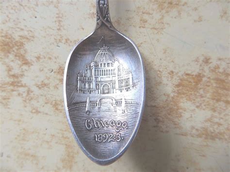 1892 93 Chicago Worlds Fair Sterling Silver Spoon Christopher