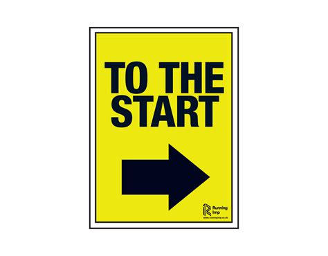 ‘to The Start With Loose Arrow Event Sign Running Imp Running Imp