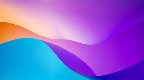 Blue Purple Waves Shapes Gradient 4k Hd Abstract