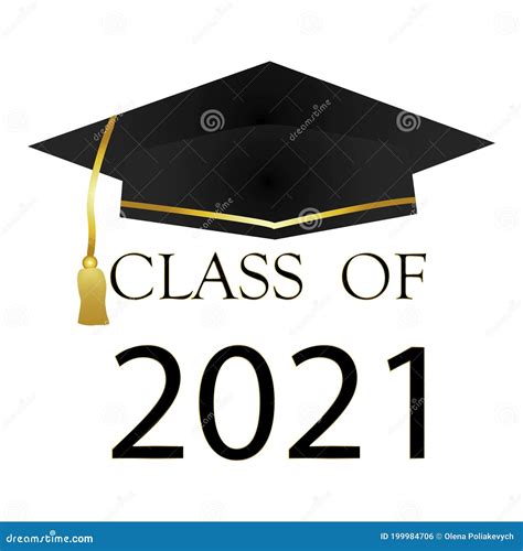 Graduating Class 2021 Vector Illustration For Student Graduation