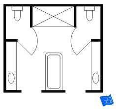 Find inspiration to create a better life at home. toilet room size master - Google Search | Bathroom floor plans, Toilet room, Bathroom plans