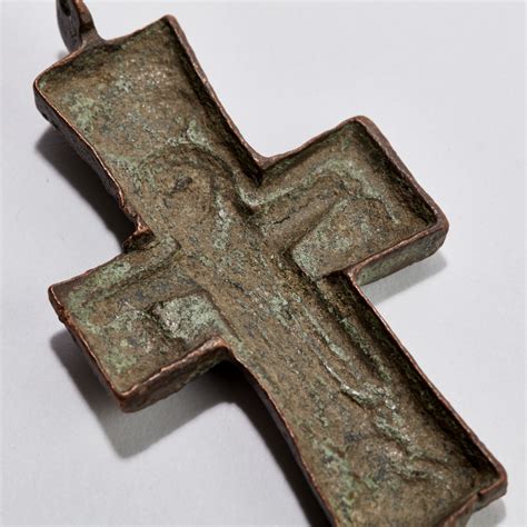 Large Byzantine Bronze Cross 8th 11th Century Ad Ancient Resource