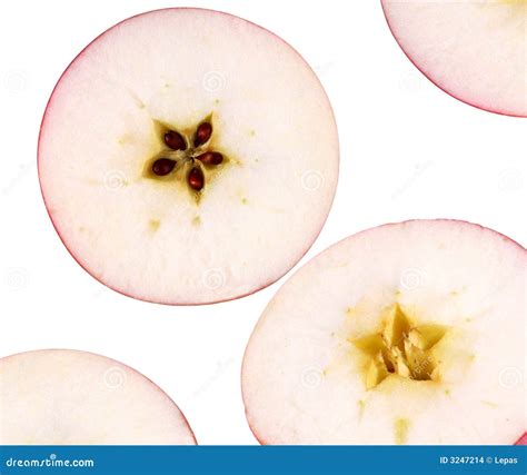 Red Apple Slice Stock Photo Image Of Fruit Isolated 3247214