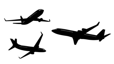 Airplane Silhouette Vector Art Icons And Graphics For Free Download