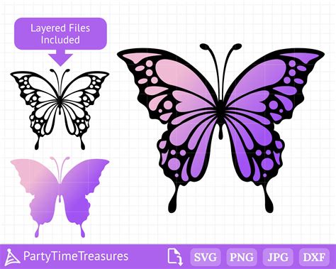 Layered Butterfly SVG Butterfly Clipart Svg Files for - Etsy