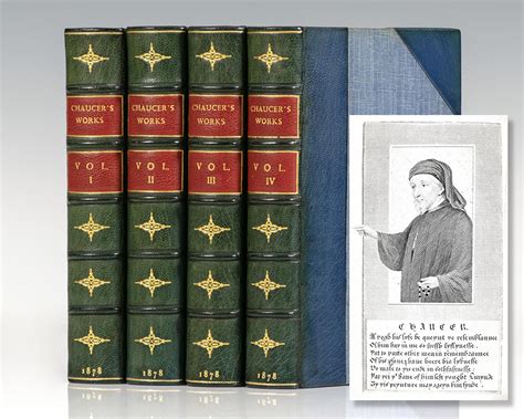 Poetical Works Of Geoffrey Chaucer Finely Bound Set
