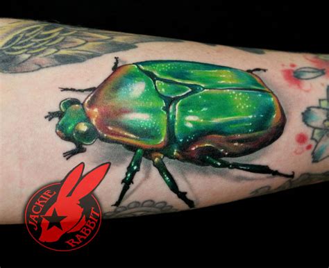 3d Realistic June Bug Scarab Beetle Tattoo By Jack By Jackierabbit12 On