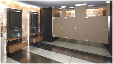 A Bathroom With Two Sinks Mirrors And Cabinets In It S Center Area Is