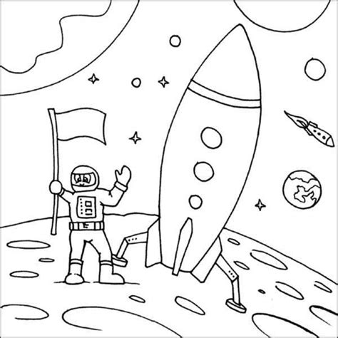 Kids who print and color sheets and pictures, generally acquire and use knowledge more. A Kids Drawing of Astronaut and His Space Shuttle Coloring ...
