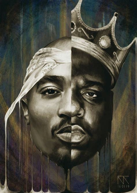 Tupac E Big Tupac Art Hip Hop Poster Hip Hop Art