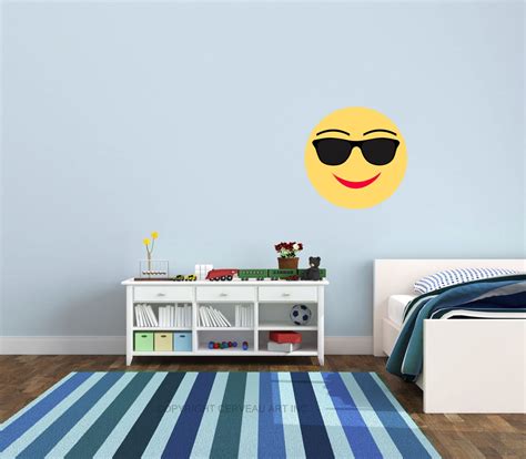 Sunglasses Emoji - Emoji Decal - Emoji Party - Social Media Party - Emoji Birthday - Emoji Decor 