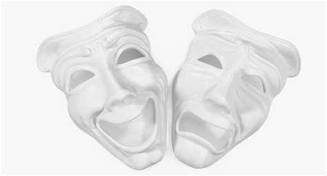Comedy And Tragedy Theater Masks 3d Models 3d Model 29 Max Ma C4d