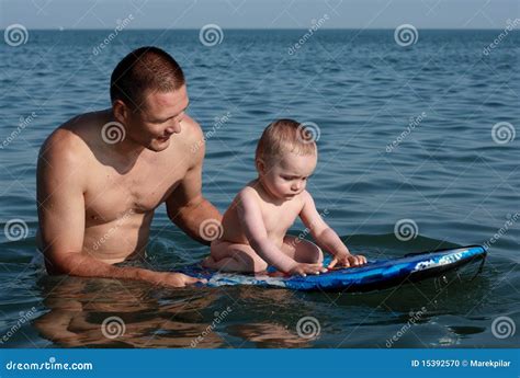 Father And Son Swimming Stock Photo Image Of Swimming 15392570